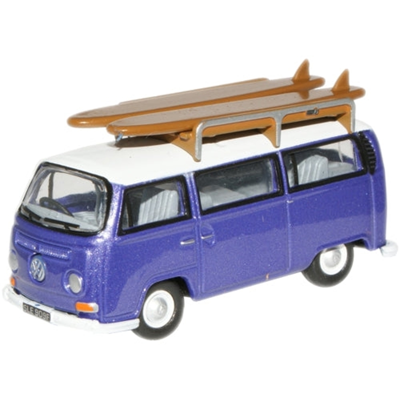 Oxford Diecast 76VW015 : Volkswagen Camper (Purple/White)