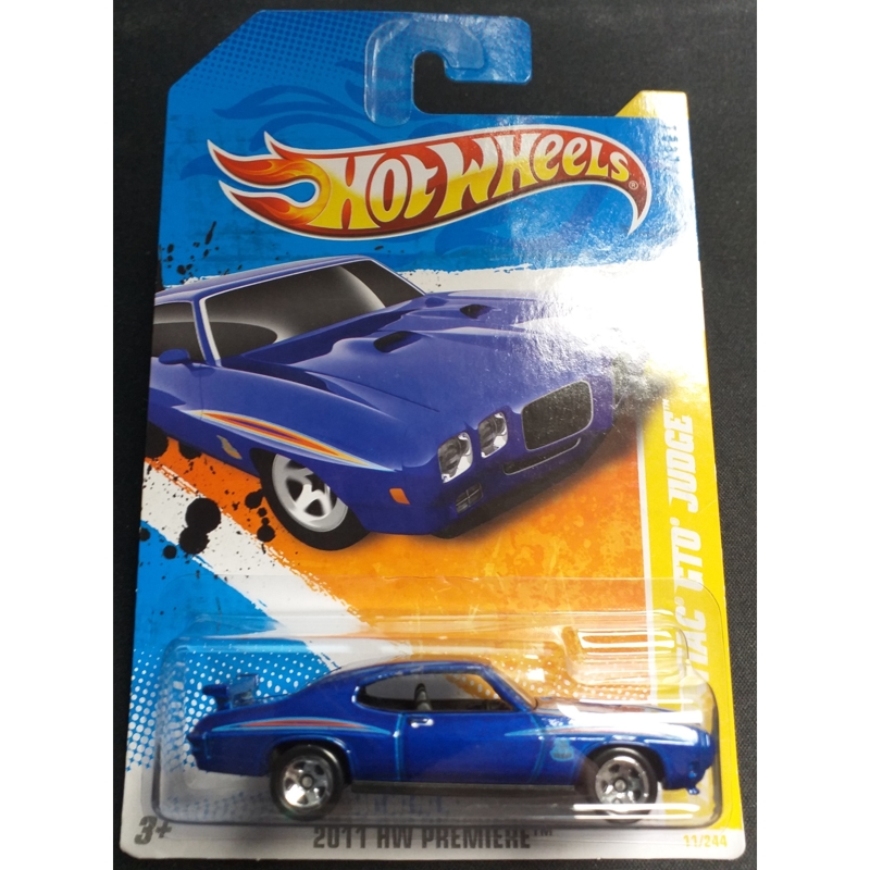 Hot Wheels 2011 #11 '70 Pontiac GTO Judge (Blue)