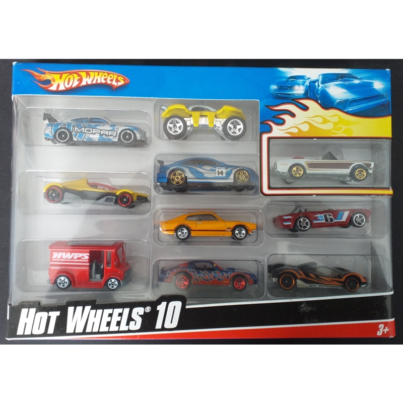 Hot Wheels 2010 10 Pack #1 including exclusive 65 Mustang Convertible (Pearl White)