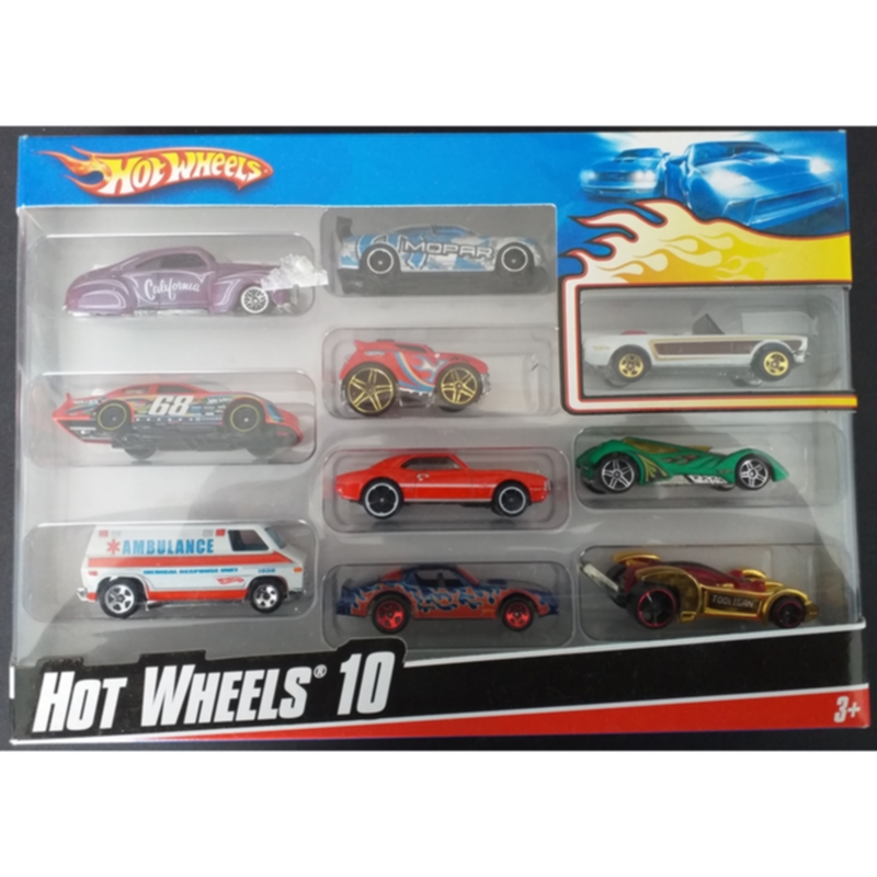 Hot Wheels 2010 10 Pack #3 including exclusive 65 Mustang Convertible (Pearl White)
