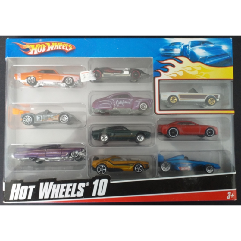 Hot Wheels 2010 10 Pack #4 including exclusive 65 Mustang Convertible (Pearl White)